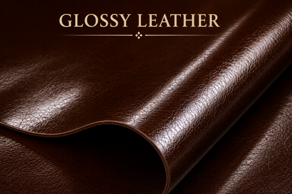 glossy leather
